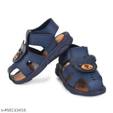 Stylish synthetic jungle-themed kids shoes, ideal for boys aged 9-12 months. Solid net pattern, fastened with Velcro